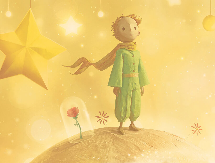 the little prince with the flower