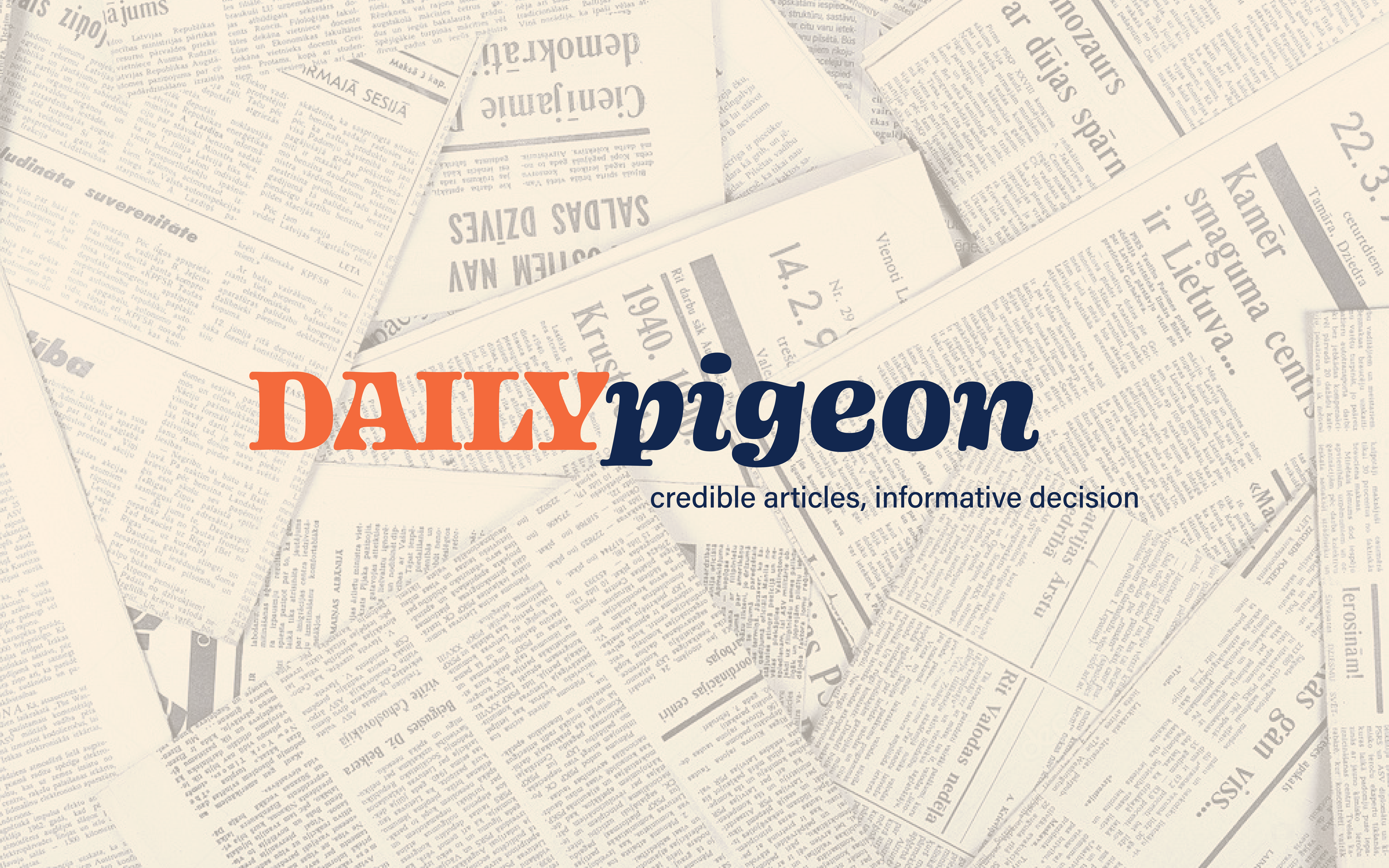 the daily pigeon application ux ui design pigeon project banner image with texture background newspaper
